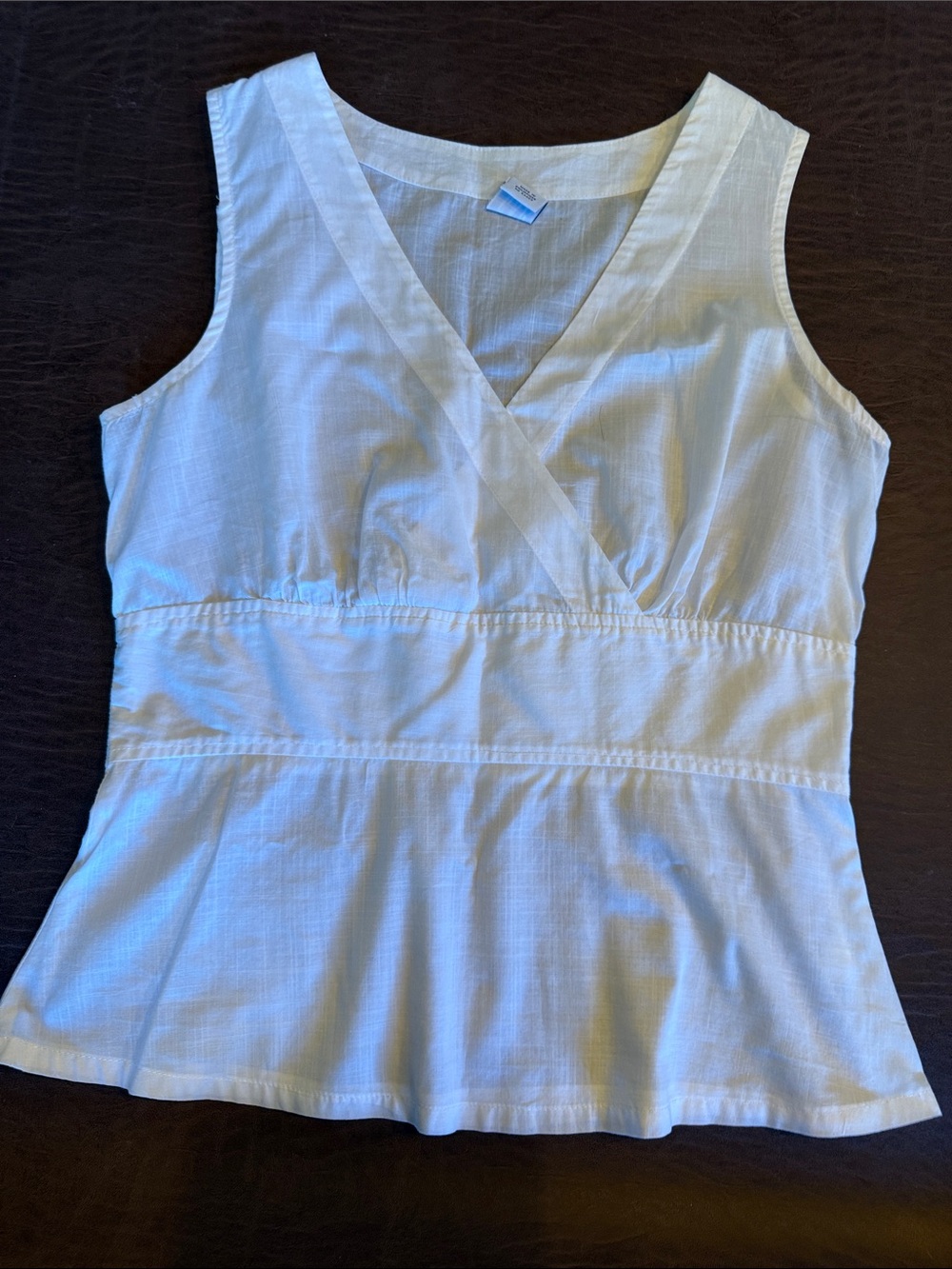 GAP White V-Neck Peplum Camisole